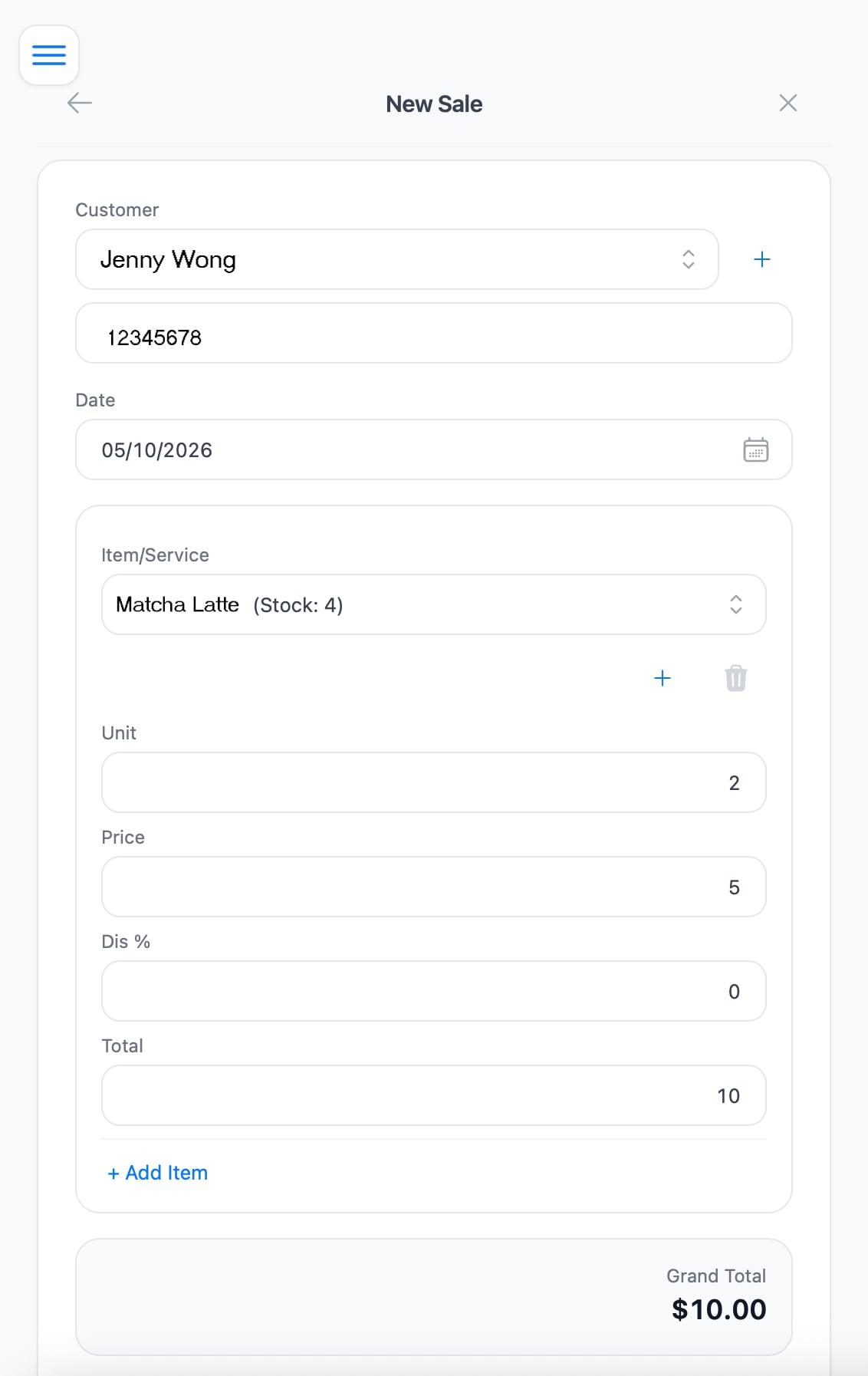 Nimos mobile sale entry
